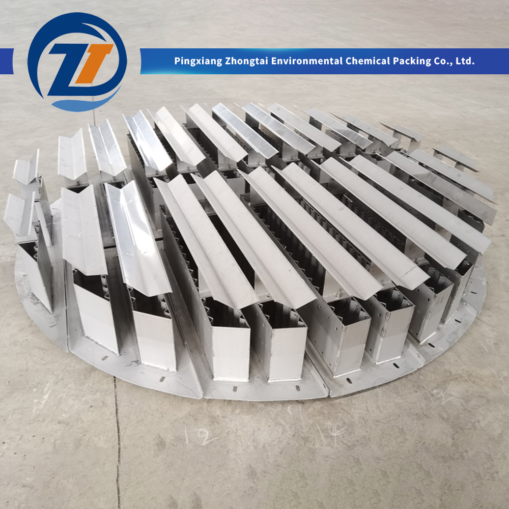 China 304 316L Stainless Steel Metal Trough Liquid Distributor for Uniform Liquid Distribution in Distillation, Absorption & Stripping Columns Manufacturer, Suppliers