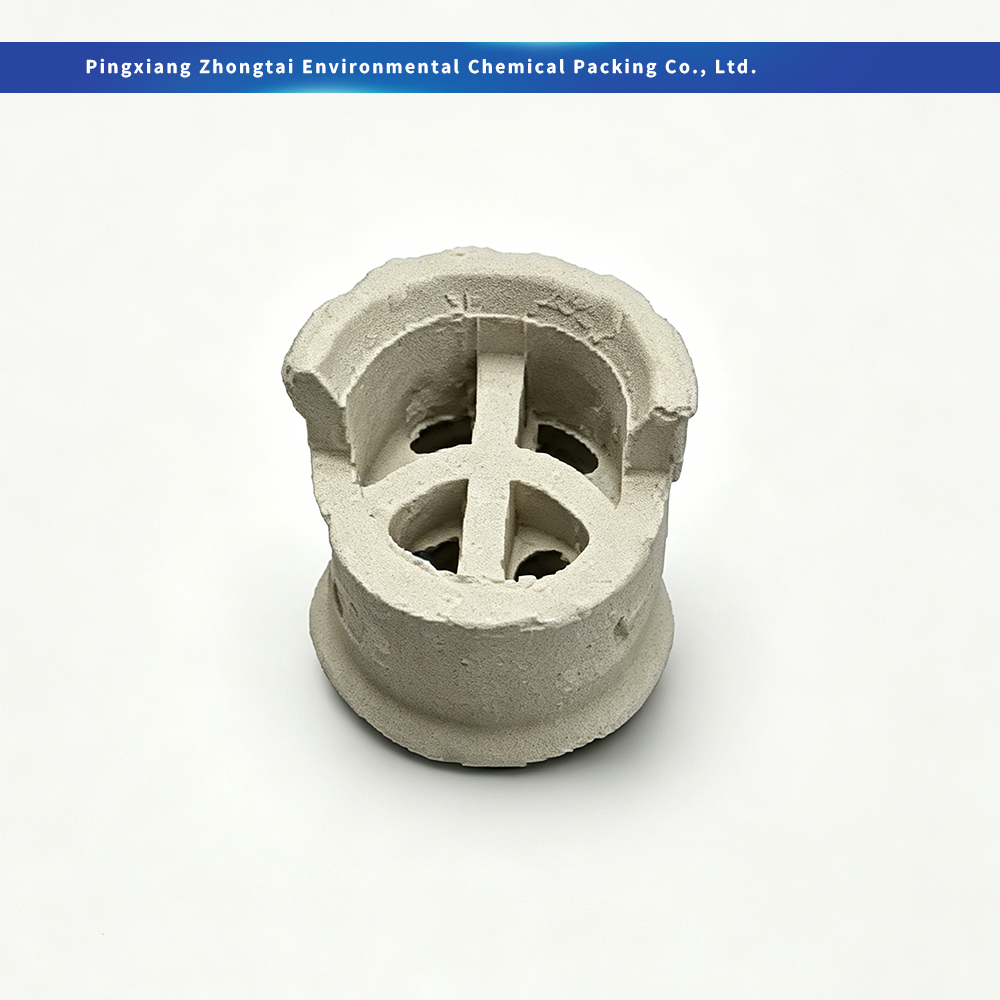 Wholesale Acid & Heat Resistant Ceramic Conjugate Ring Random Tower Packing 25mm 38mm 50mm 76mm for Chemical Absorption, Distillation & Scrubbing Supplier, Factories