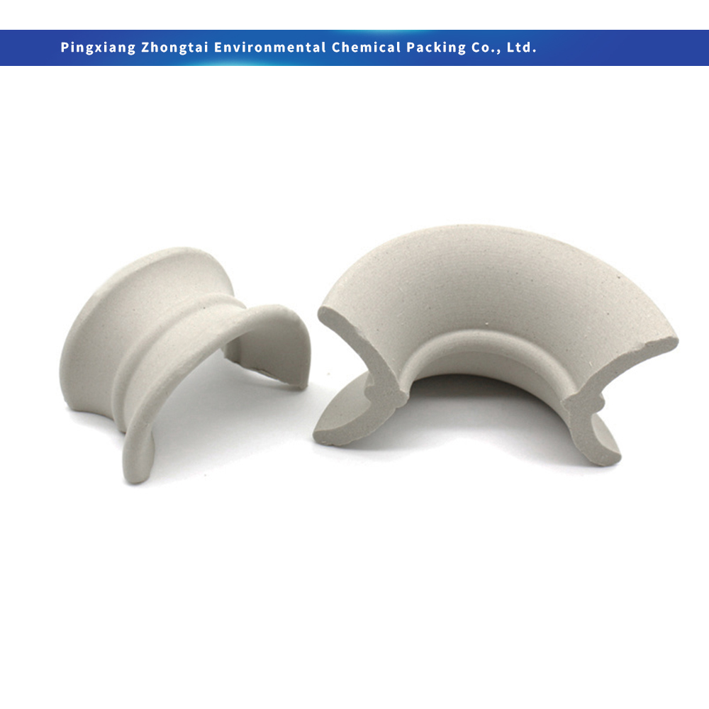 China Acid & Heat Resistant Ceramic Intalox Saddle Ring Random Tower Packing 16mm 25mm 38mm 50mm 76mm for Chemical Absorption & Scrubbing Manufacturers, Pricelist