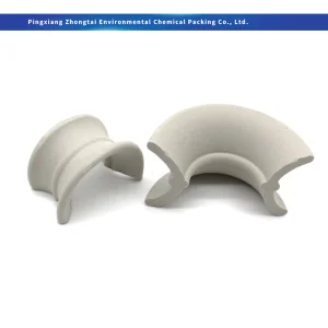 China Acid & Heat Resistant Ceramic Intalox Saddle Ring Random Tower Packing 16mm 25mm 38mm 50mm 76mm for Chemical Absorption & Scrubbing Manufacturers, Pricelist