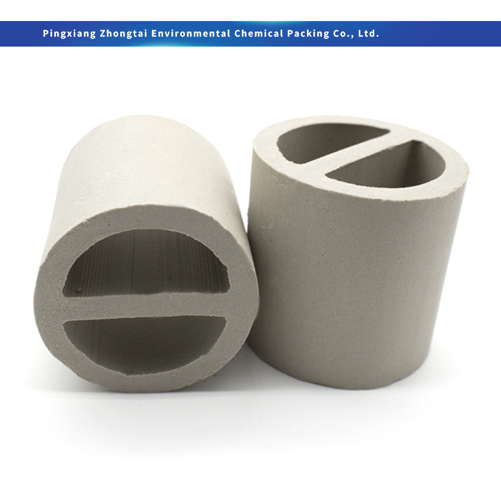 Wholesale Acid & Heat Resistant Ceramic Lessing Ring / Ceramic One-Partition Ring Tower Packing 50mm 80mm 100mm 120mm 150mm for Tower Bottom Support & Chemical Absorption Manufacturers, Suppliers