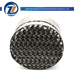 China 304 316L Stainless Steel Metal Structured Packing Corrugated Sheet for Distillation, Absorption & Scrubbing Towers Manufacturer, Factories
