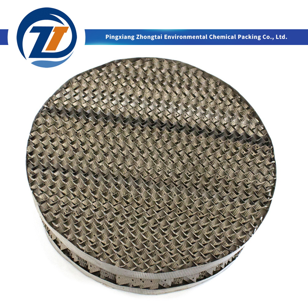 China 304 316L Stainless Steel Metal Structured Packing Corrugated Sheet for Distillation, Absorption & Scrubbing Towers Manufacturer, Factories