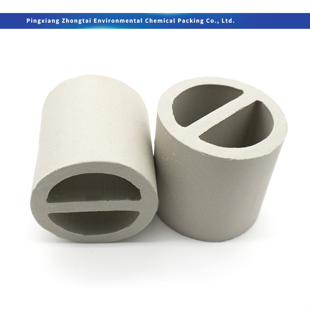 Wholesale Acid & Heat Resistant Ceramic Lessing Ring / Ceramic One-Partition Ring Tower Packing 50mm 80mm 100mm 120mm 150mm for Tower Bottom Support & Chemical Absorption Manufacturers, Suppliers