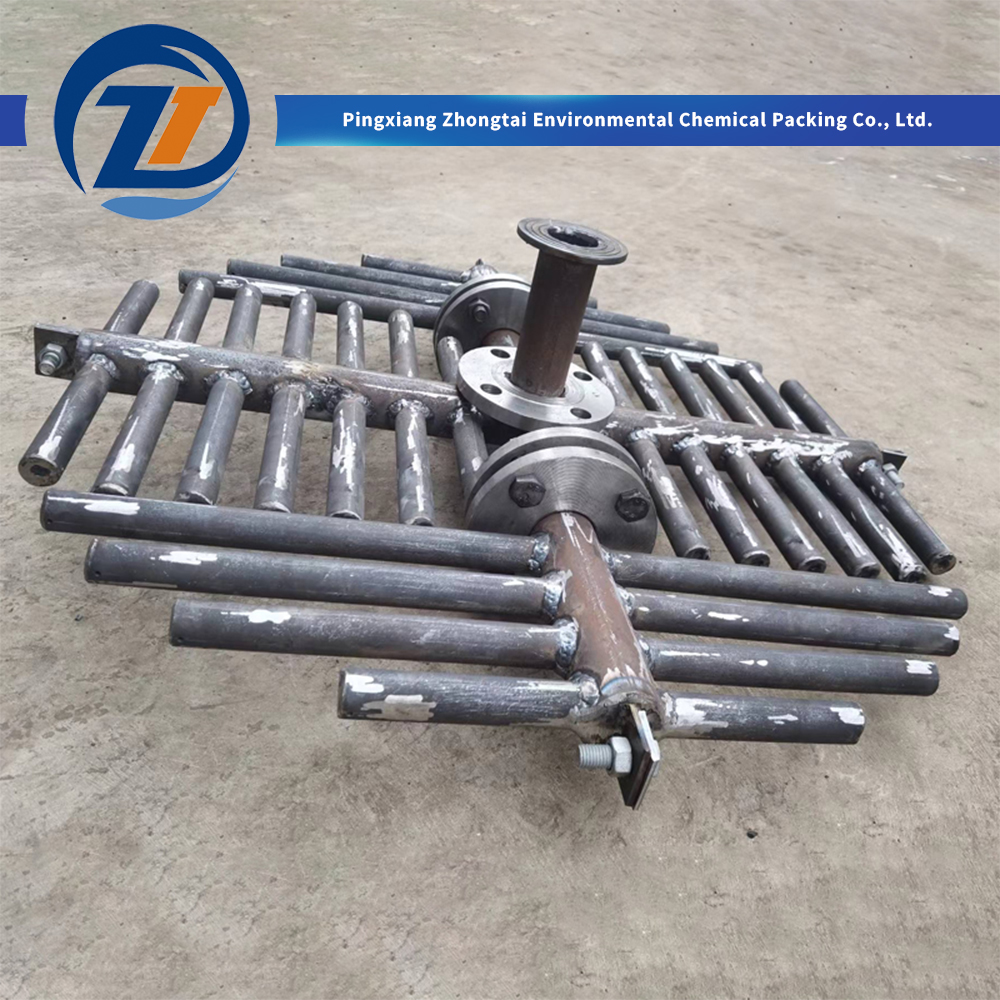 China 304 316L Stainless Steel Metal Pipe Liquid Distributor / Perforated Spray Pipe Distributor for Uniform Liquid Distribution in Packed Columns Suppliers, Pricelist