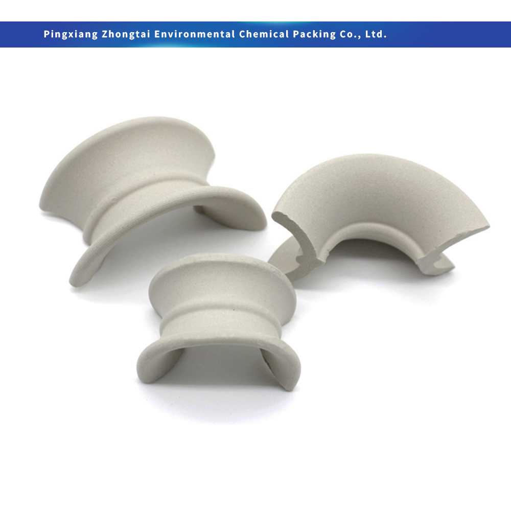 China Acid & Heat Resistant Ceramic Intalox Saddle Ring Random Tower Packing 16mm 25mm 38mm 50mm 76mm for Chemical Absorption & Scrubbing Manufacturers, Pricelist