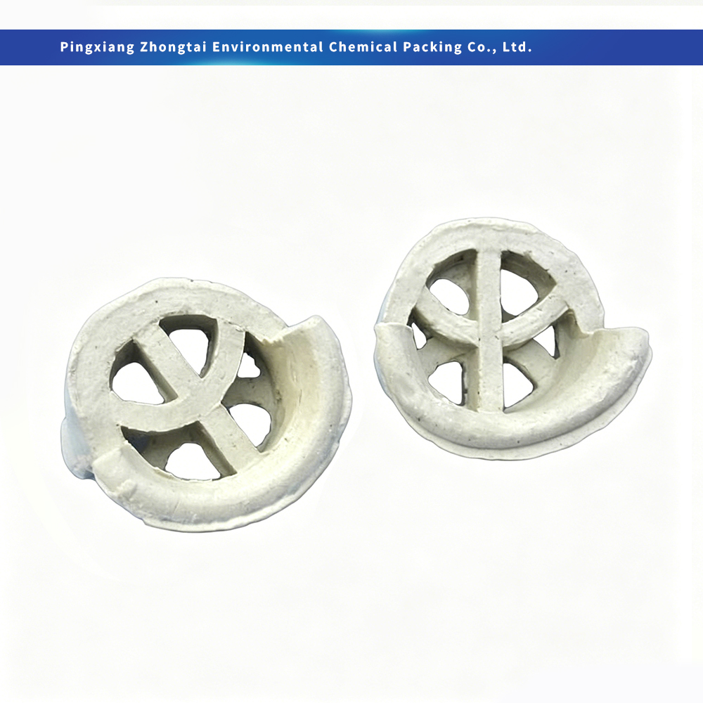 Wholesale Acid & Heat Resistant Ceramic Conjugate Ring Random Tower Packing 25mm 38mm 50mm 76mm for Chemical Absorption, Distillation & Scrubbing Supplier, Factories