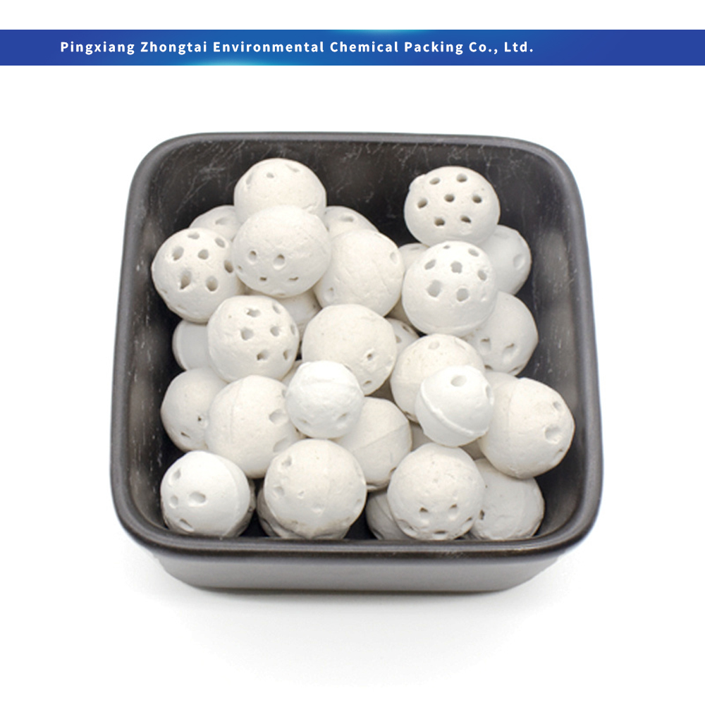 Wholesale High Performance Perforated Ceramic Ball Porous Catalyst Support Media for Chemical Reactor Manufacturer, Manufacturers