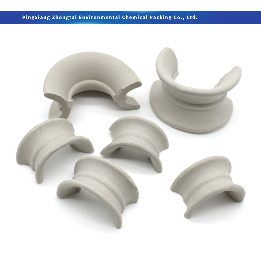 China Acid & Heat Resistant Ceramic Intalox Saddle Ring Random Tower Packing 16mm 25mm 38mm 50mm 76mm for Chemical Absorption & Scrubbing Manufacturers, Pricelist