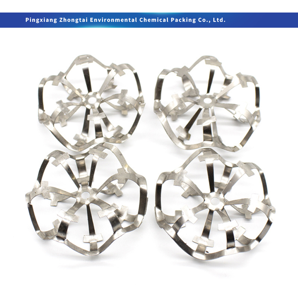 Wholesale High Wear Resistance 304 & 316 Stainless Steel Metal Teller Rosette Ring Flower Shape Tower Packing 25mm 38mm 50mm Supplier, Pricelist