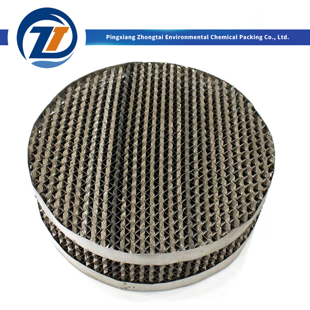 China 304 316L Stainless Steel Metal Structured Packing Corrugated Sheet for Distillation, Absorption & Scrubbing Towers Manufacturer, Factories