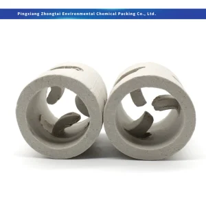 Wholesale Acid & Heat Resistant Ceramic Pall Ring High Voidage Random Tower Packing 25mm 38mm 50mm 80mm for Chemical Absorption & Scrubbing Factories, Pricelist