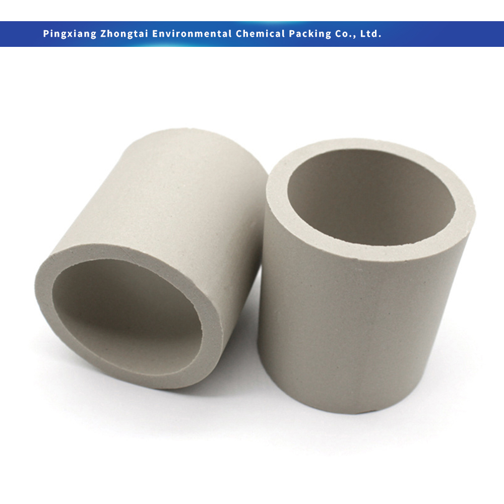 China Acid & Heat Resistant Ceramic Raschig Ring Random Tower Packing 16mm 25mm 38mm 50mm 76mm for Chemical Absorption & Scrubbing Supplier, Quotes