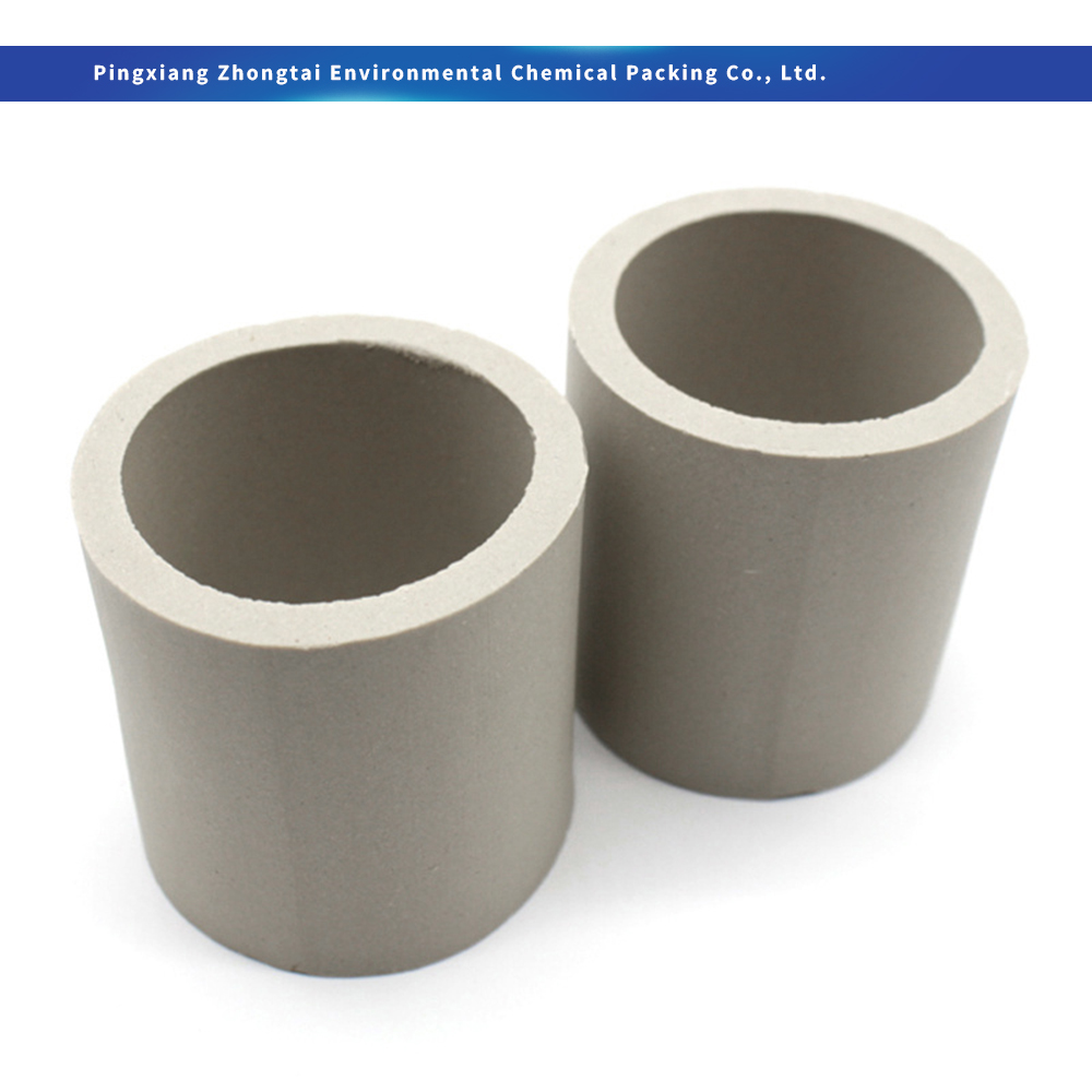 China Acid & Heat Resistant Ceramic Raschig Ring Random Tower Packing 16mm 25mm 38mm 50mm 76mm for Chemical Absorption & Scrubbing Supplier, Quotes