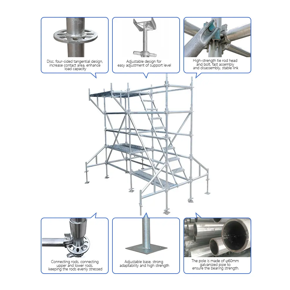 OEM Hot-dip Galvanized Heavy-duty Q345 Ring lock Scaffolding Manufacturer, Factory