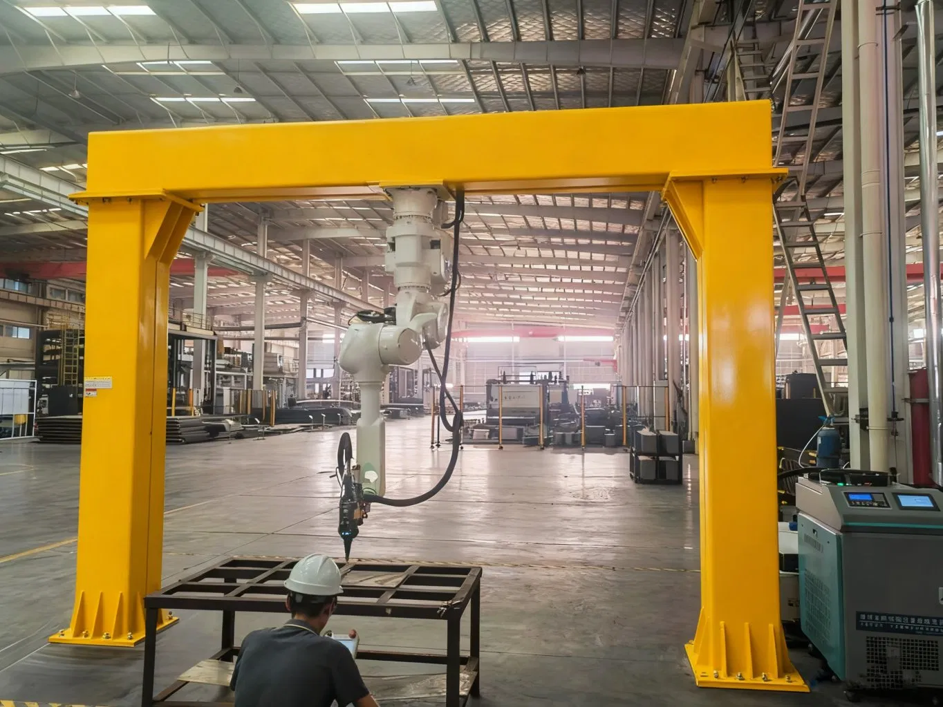 High Precision 3D Robot Laser Cutting Machine Water Cooling System for Sheet Metal Workpiece