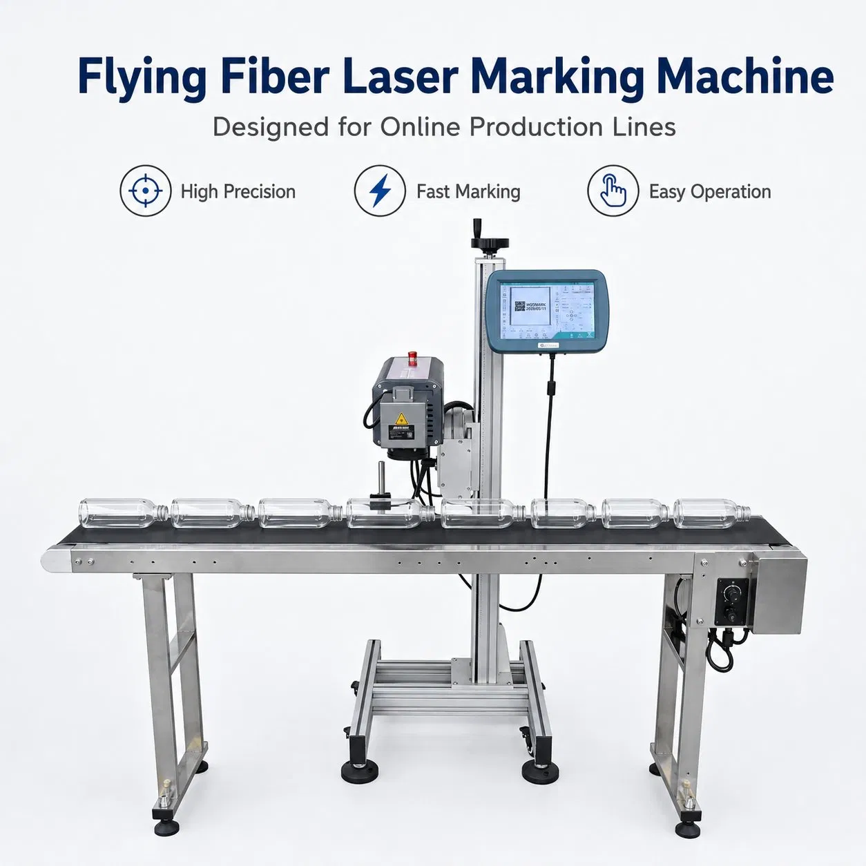 10W Crs UV CO2 Fiber Laser Marking Machine Fiber Laser Engraver for Metal Glass