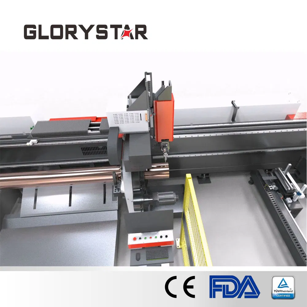Glorystar Laser Smart 3D Pipe Fabricator Cutting Machine- Infinite Rotation &amp; 700mm Z-Axis for Complex Joints