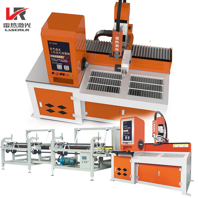 China Factory Professional 3D Full-Automatic Metal Pipe Cutter CNC Tube Fiber Laser Cutting Machine for Sale