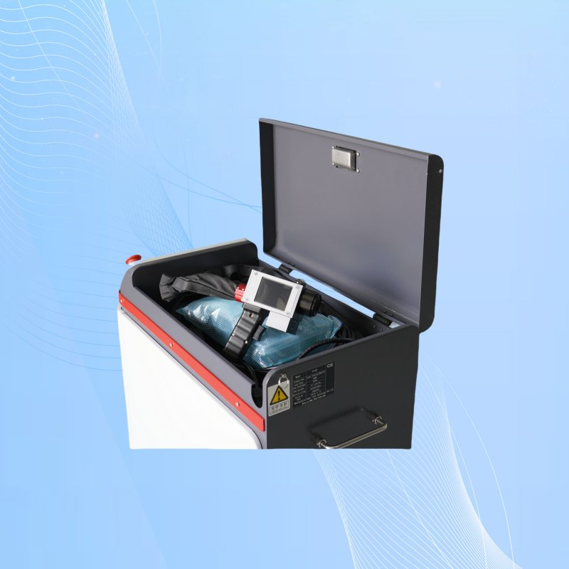 New 100W Cabinet Air-Cooled Pulse Laser Cleaning Machine Metal Pulsed 200W Fiber Laser Cleaning, Laser Cleaner Machine for Wood