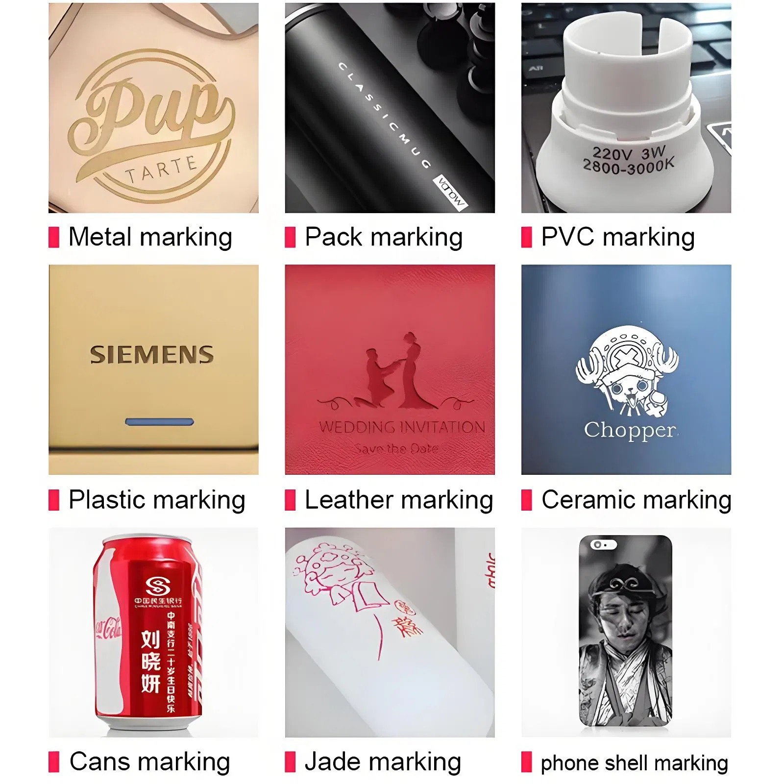 Factory Sale Industrial CNC High Precision Fiber Laser Engraving Equipment Portable Mini Handle Metal Wooden Engraved Plastic Printer Laser Marking Machine
