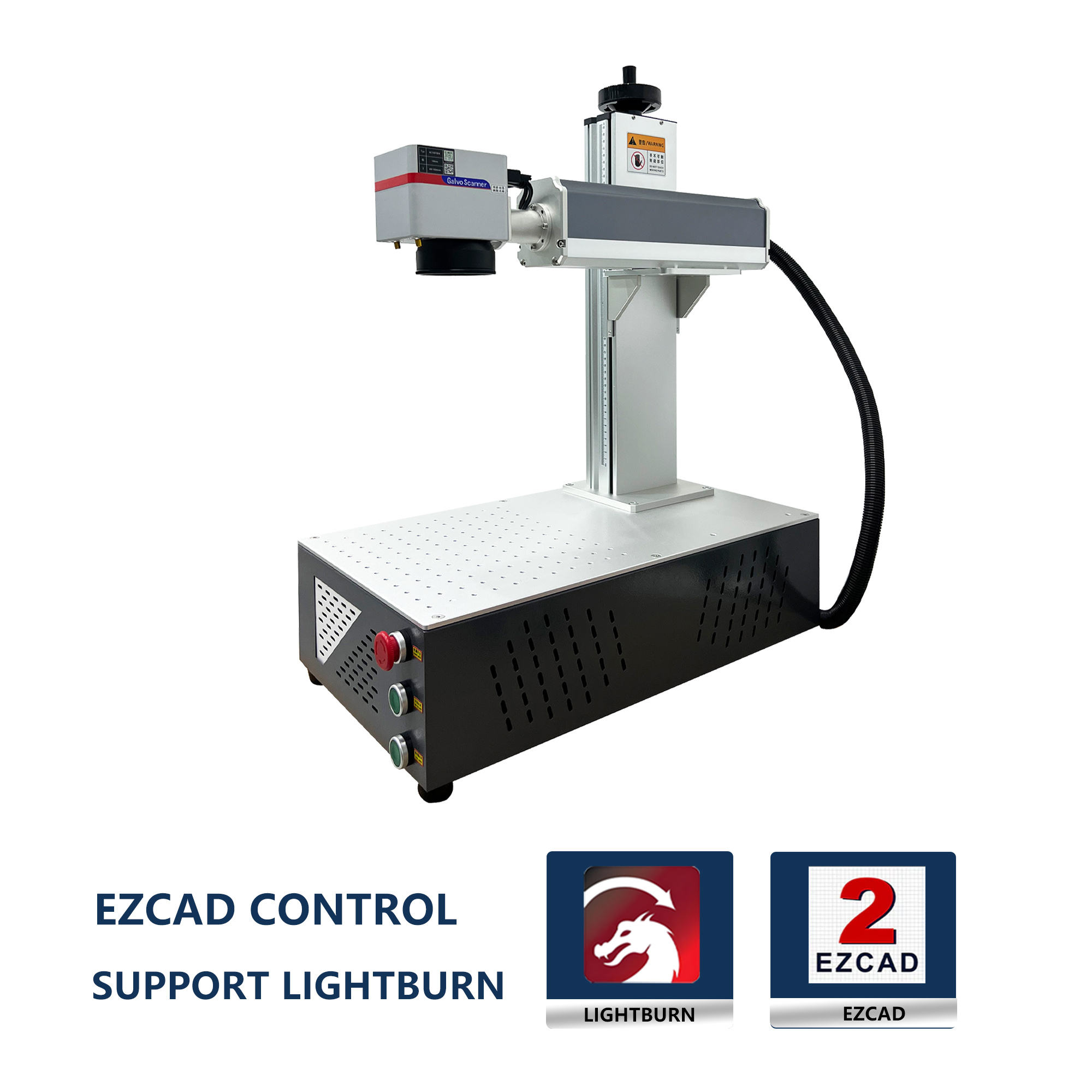 High Productivity High-Accuracy CNC Fiber Laser Marking Machine with 2.5D Galvanometer Head Air Cooling 7000-12000 Mm/s Speed