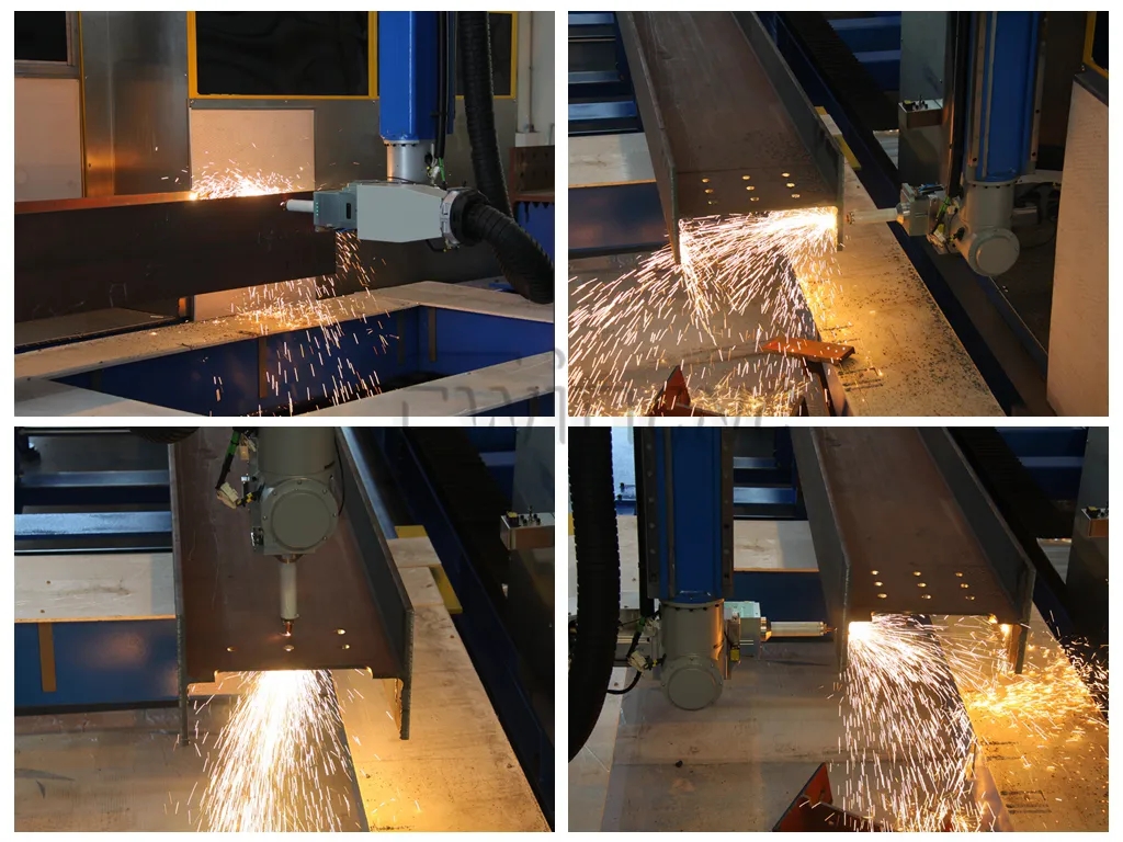 H-Beam Laser Cutting Machine I-Beam Channels Plate Large Format High Power 12kw 20kw 30kw 3D 5axis