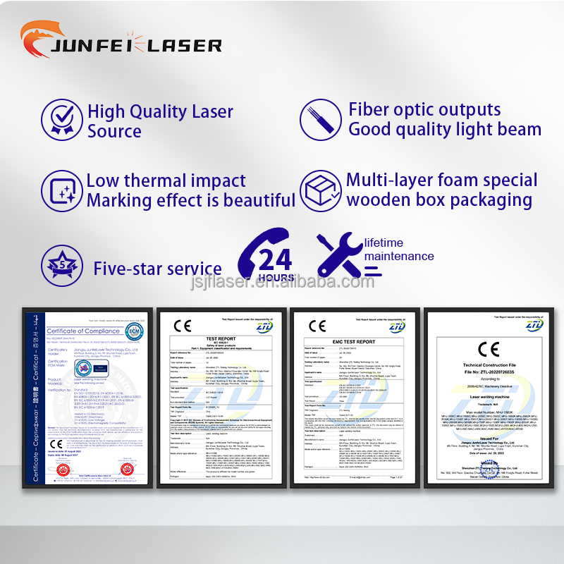 JUNFEI 30W 60W Fiber Laser Engraver with Rotary Axi Laser Marking Machine for Metal Color Marking RayNew Source EZCad Galvo