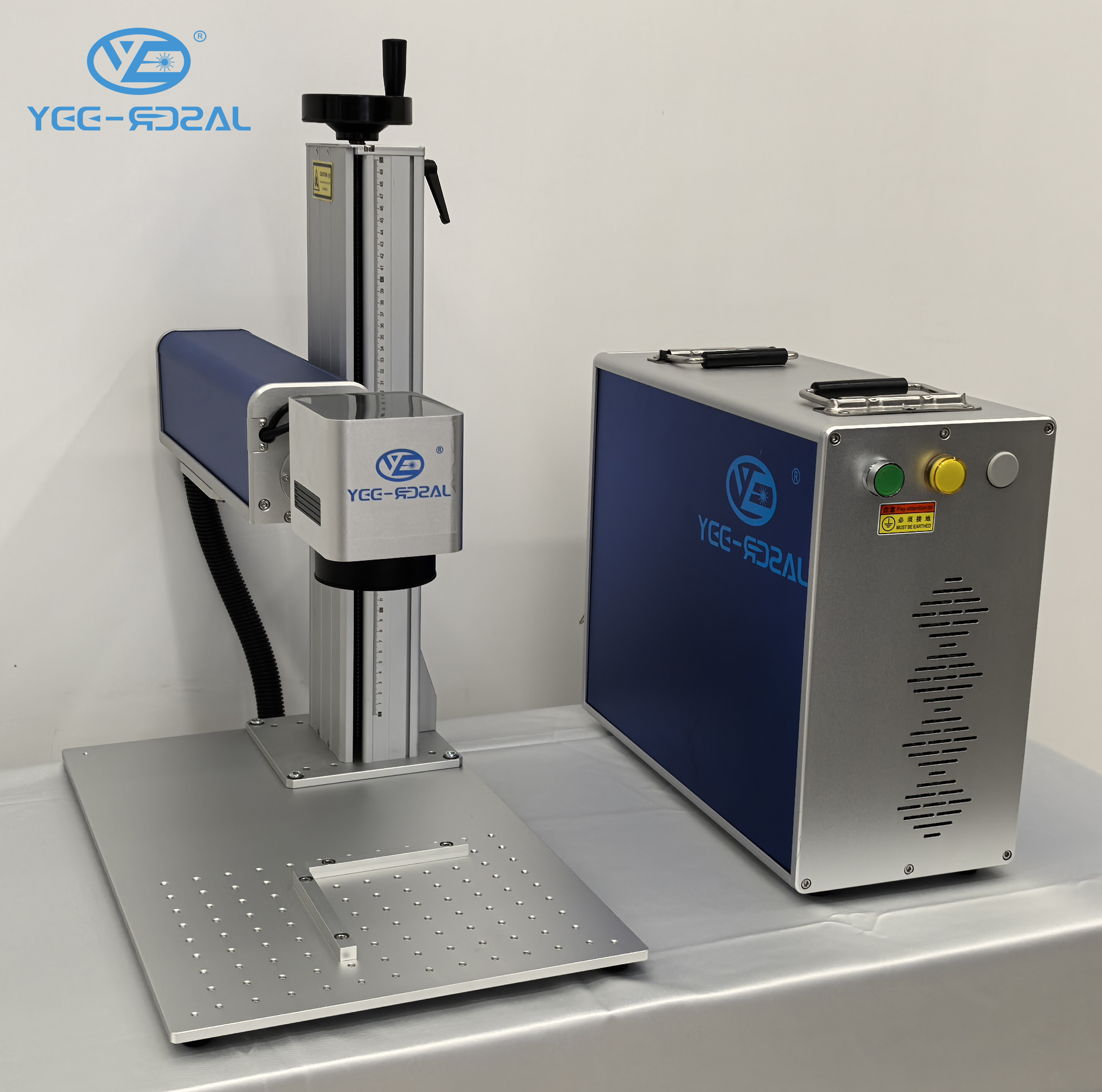 Yeelaser 30W Portable Fiber Laser Marking Machine Easy Operation New Raycus Technology DXF 20W/50W/100W Split Options For Metal
