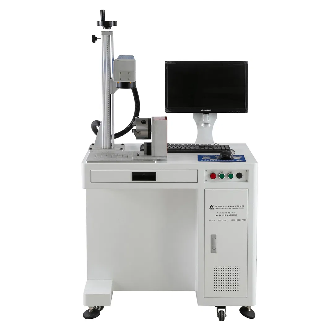 Monthly Deals Factory Fiber Laser Engraving Etching Machine with Rotary Chuck