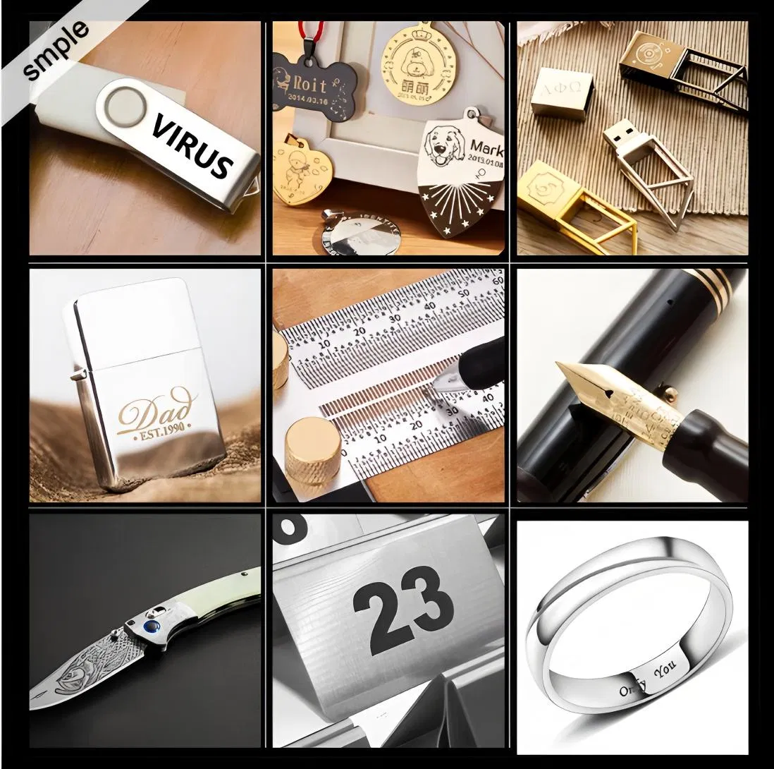 3D CNC Mini Portable 20W 30W 50W 100W Engraver Marker Fiber UV Laser Galvo Metal Stone Jewelry Gold Glass Marking Engraving Coding Printing Etch Machine
