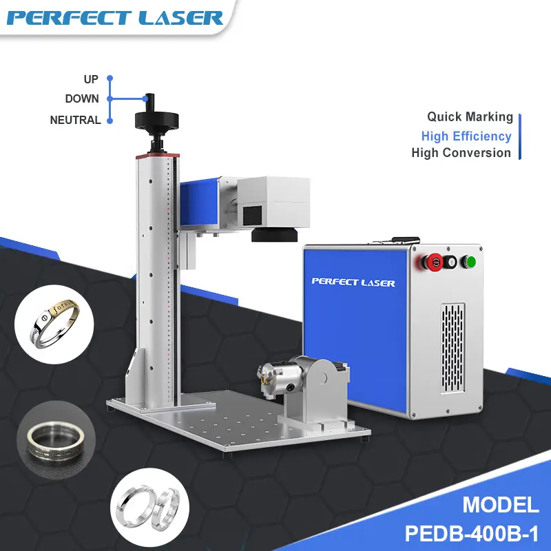 Perfect Laser 20W 30W 50W Raycus Max Jpt IPG Steel Plastic Fiber Laser Lazer Marker Marking Machine Engraver Etching for Metal