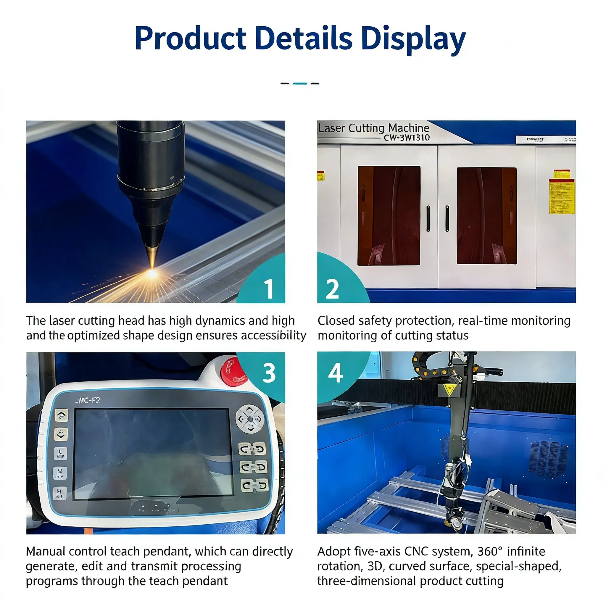 Hot Sale 3D Five-Axis Laser Cutting Machine for PE Products