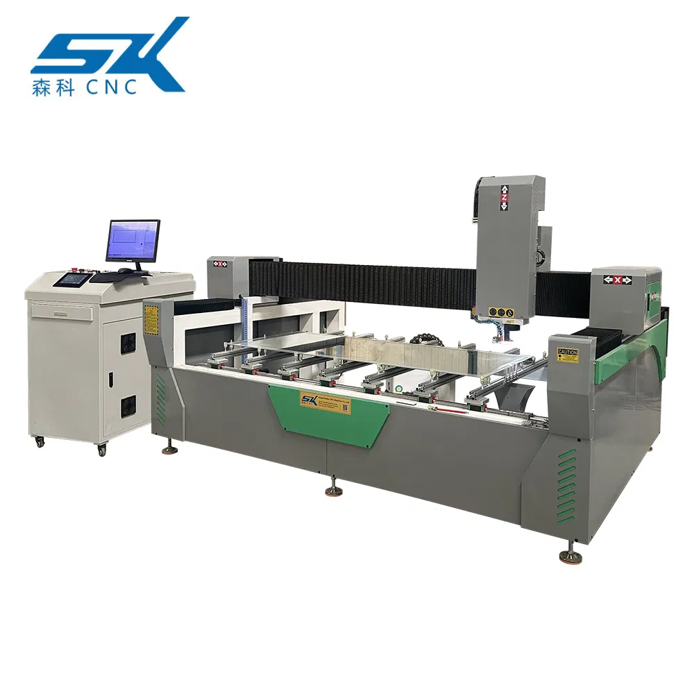 Large Area 1300*2500mm 2000*1000mm Gold Stainless Steel Copper Glass LED Light Mirror Fiber Laser Sandblasting Sand Coating Engraving Marking Machine