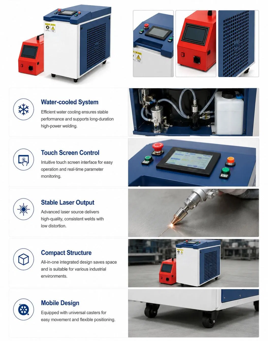 Advanced Water-Cooled Handheld Laser Welder for Precision Welding