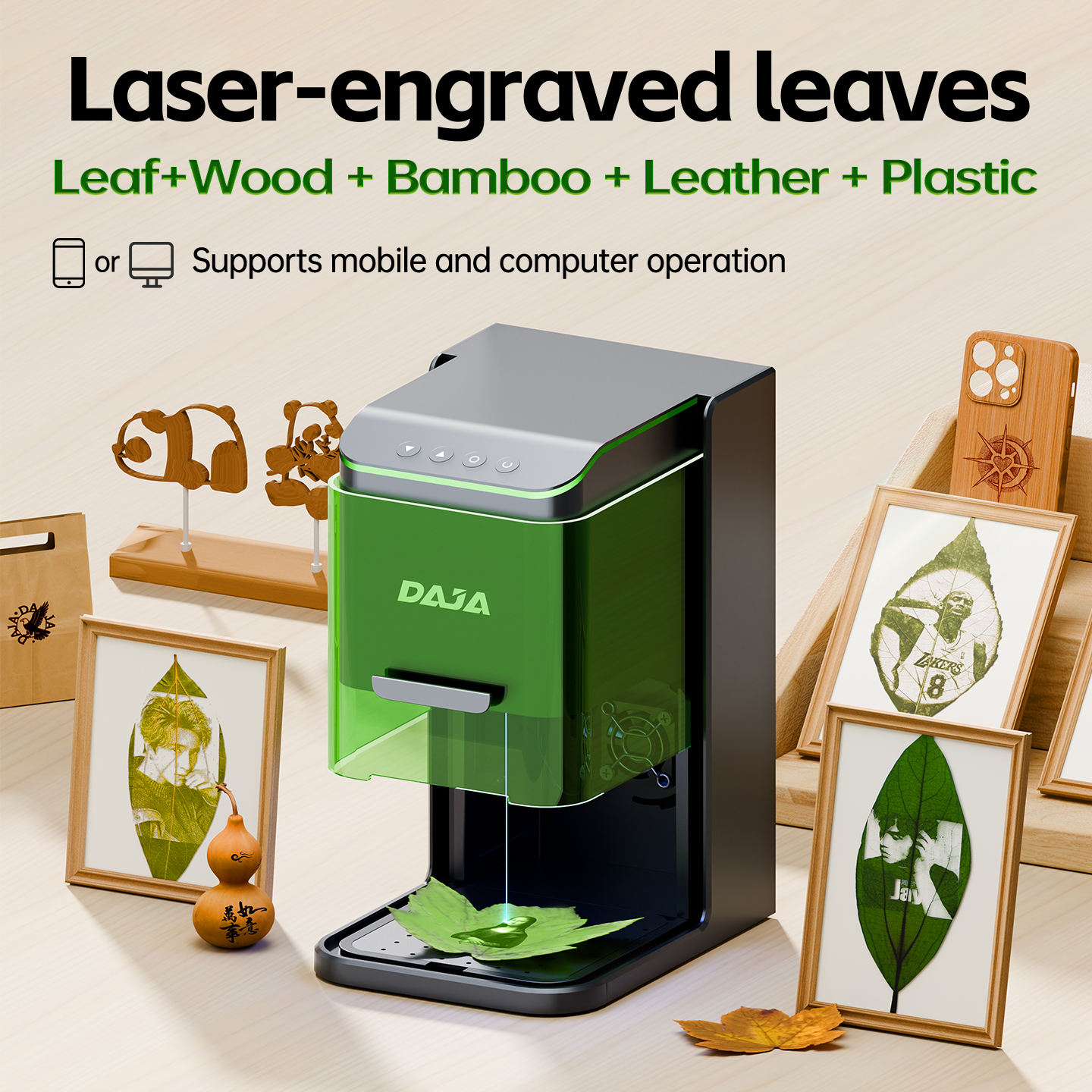 CNC Small Fiber Laser Machine for Precision Jewelry Wood and Leather Engraving