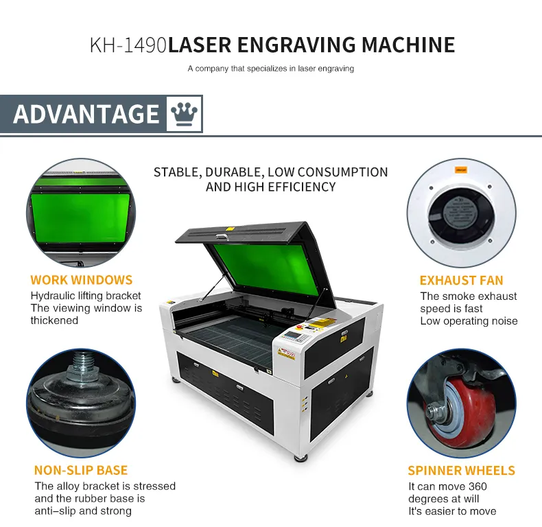 High-Quality Acrylic Leather Wood Glass Crystal CO2 Laser Engraving Cutting Machine
