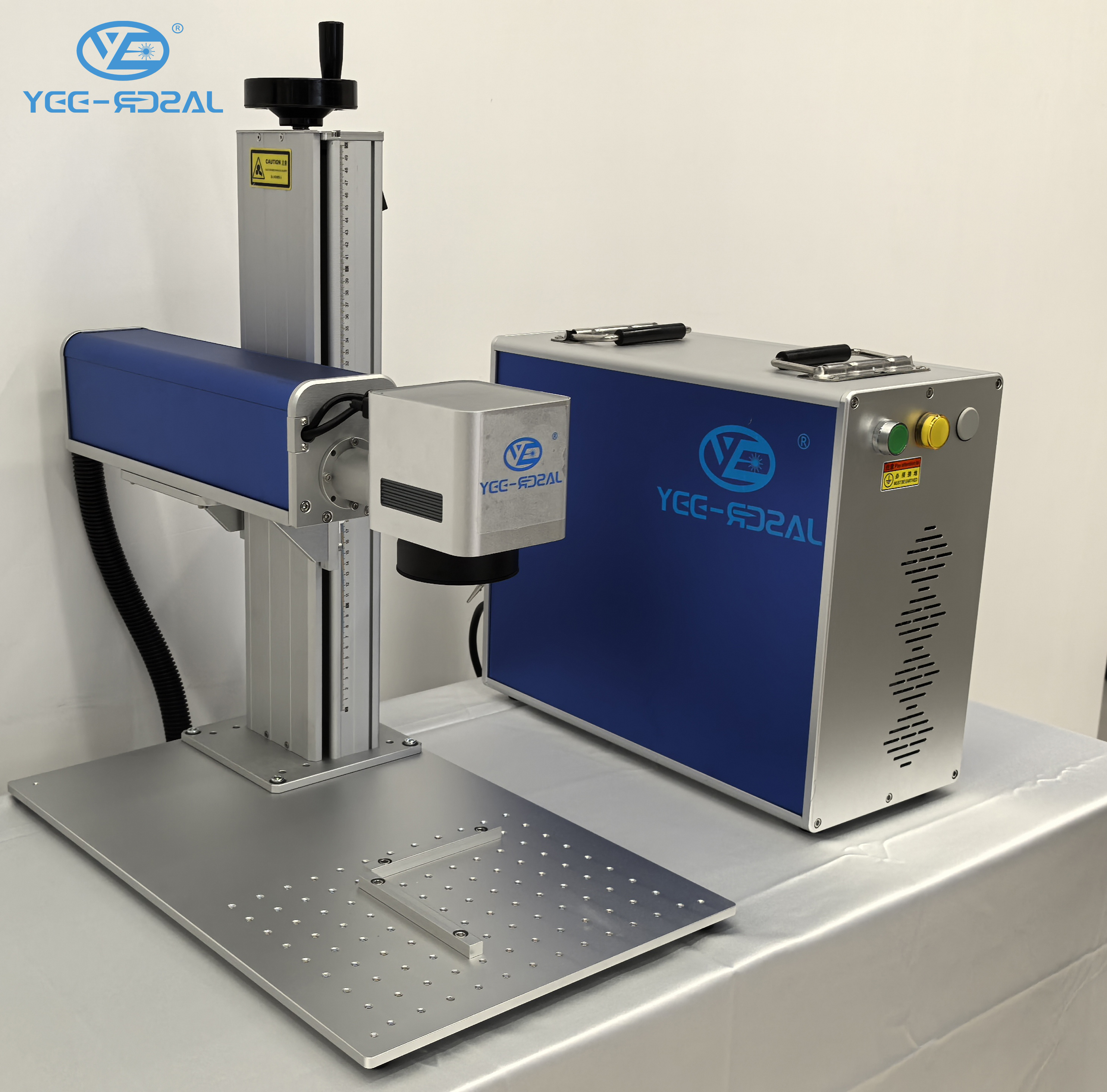 Yeelaser 30W Portable Fiber Laser Marking Machine Easy Operation New Raycus Technology DXF 20W/50W/100W Split Options For Metal
