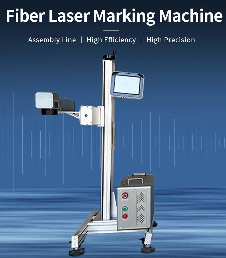 CO2 Laser Wire Marking Machine OEM All Material Laser Etching Machine for Plastic Marking Fiber Laser with Conveyor Belts 30 Watt Laser Batch Coding Machine