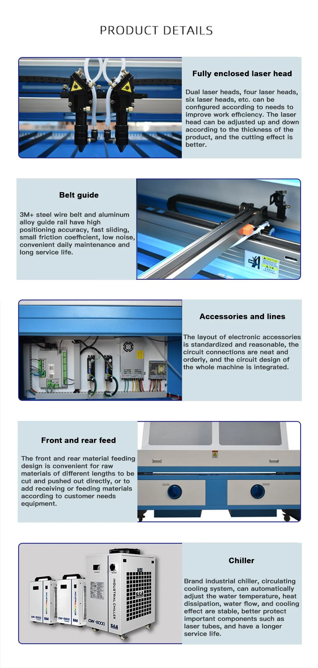 Enclosed 1610 CO2 Laser Cutting Machine for Wood Acrylic Leather 100W 130W 150W 180W Cardboard Artwork Laser Engraving Machine