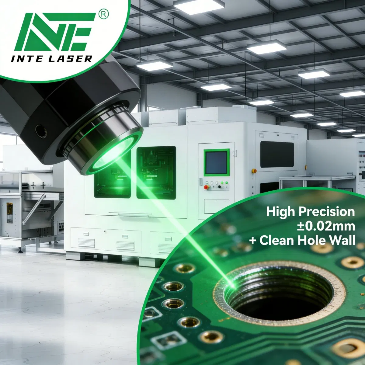 Inte Laser High-Efficiency Automated 4-Head Roll-to-Roll Laser Drilling Machine for Booming FPC &amp; HDI PCB Electronics Manufacturing
