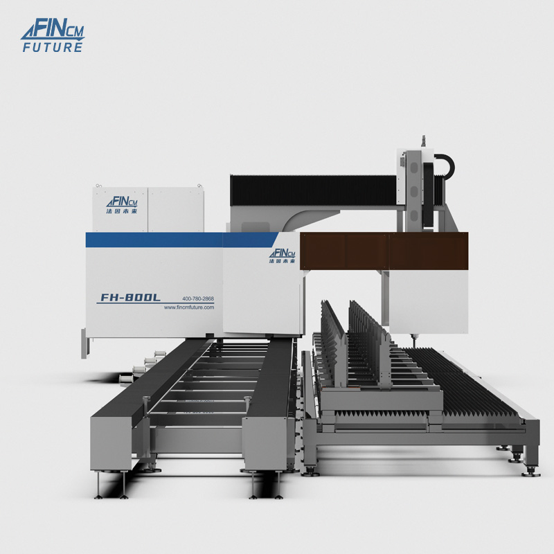 China Factory Fincm 800*600mm 3D Marking Drilling Hole Bevel Channel Steel CNC Metal H Beam Laser Cutting Machines Price in Construction