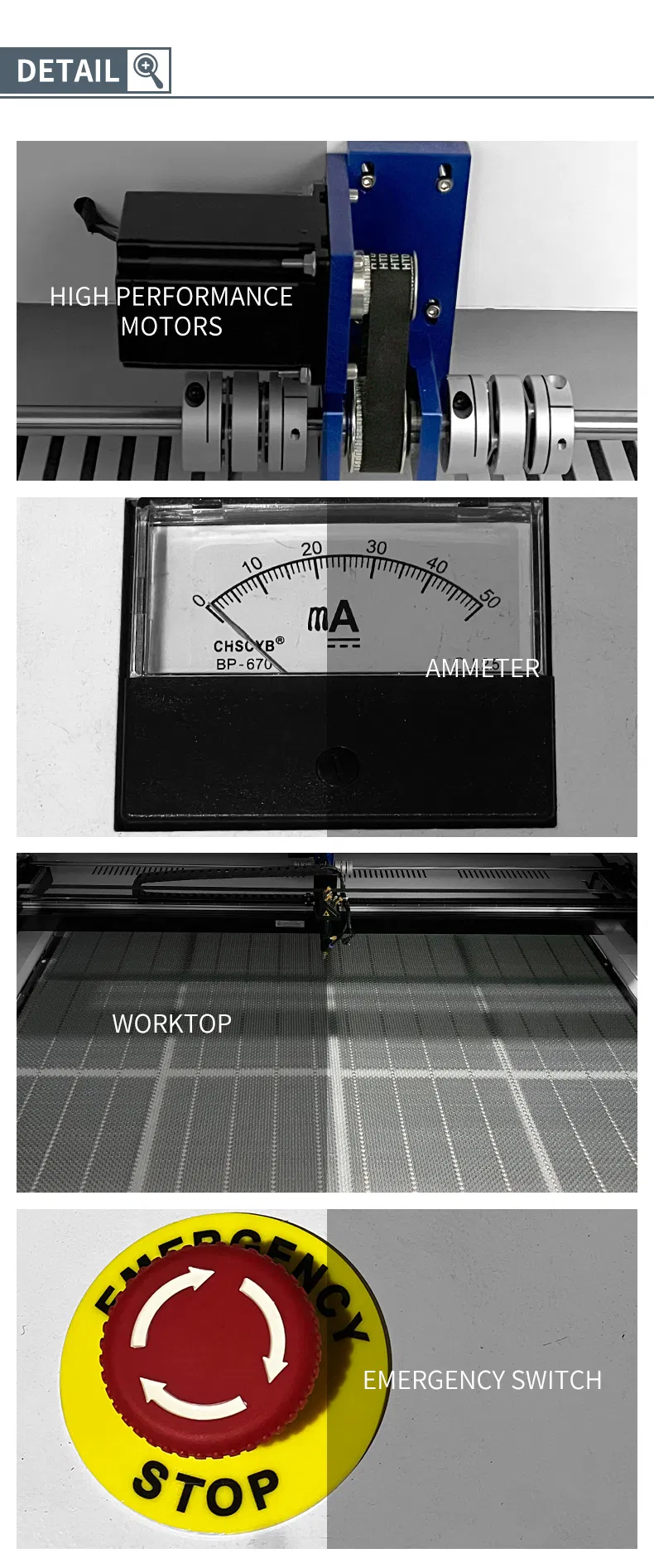 High-Quality Acrylic Leather Wood Glass Crystal CO2 Laser Engraving Cutting Machine