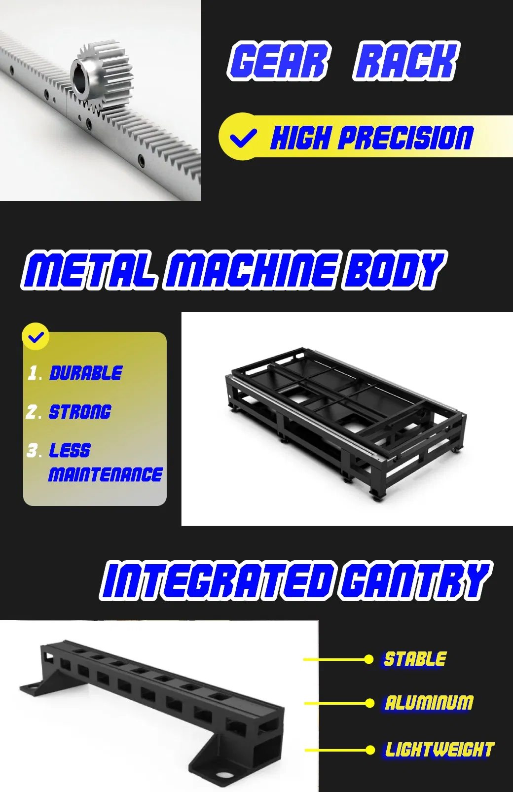 Large Format Acrylic Laser Cutter 1325 Highlights