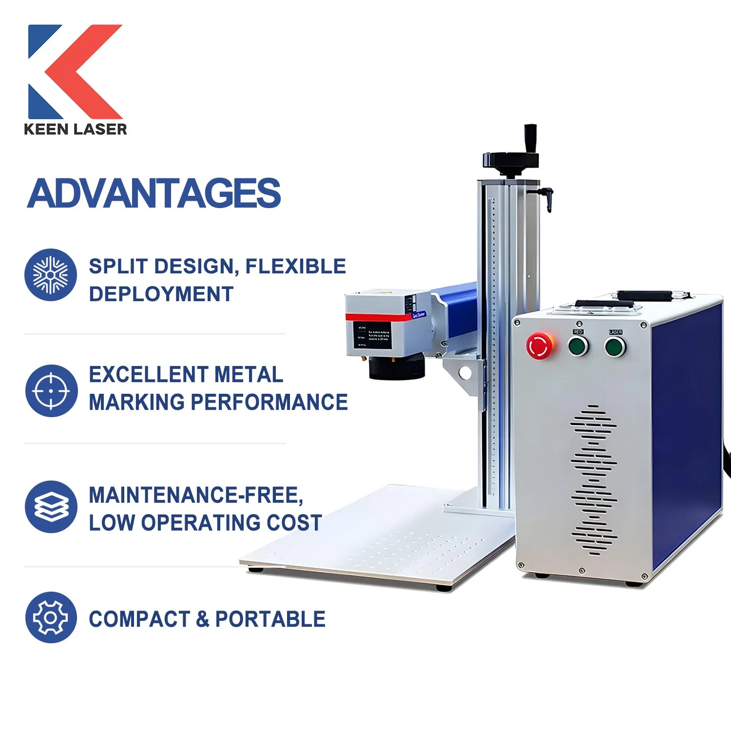 3D CNC Mini Portable 20W 30W 50W 100W Engraver Marker Fiber UV Laser Galvo Metal Stone Jewelry Gold Glass Marking Engraving Coding Printing Etch Machine