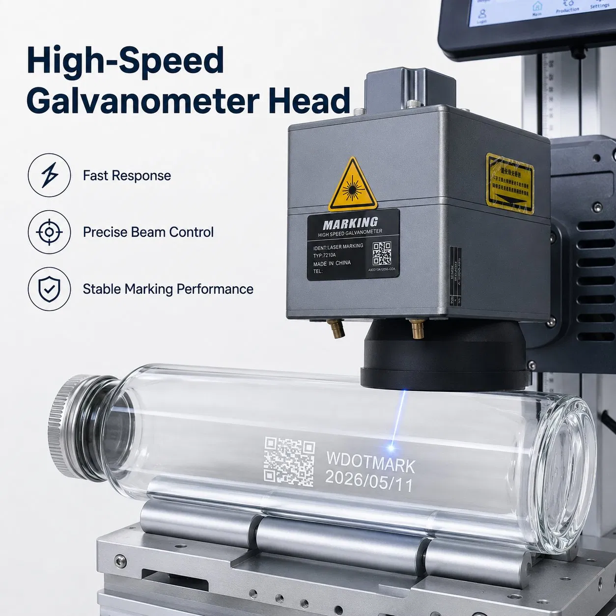 Professional Fiber CO2 UV Laser Etching Machine for Glass Material