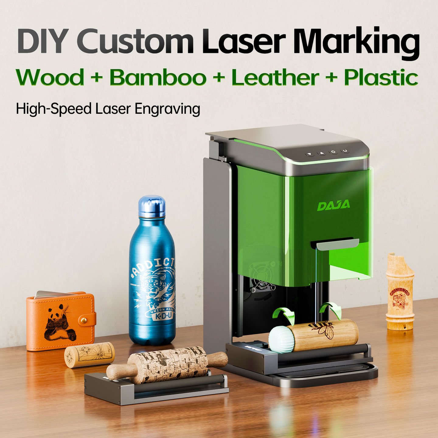 CNC Small Fiber Laser Machine for Precision Jewelry Wood and Leather Engraving