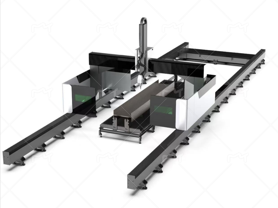 Integrated Multiple Function CNC H-Beam Laser Machine for Cutting/Drilling/Lock-Hole Milling/ Beveling Machine in Steel Fabrication Structure, Su-Hb2500, 12kw