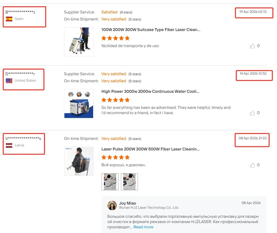 New Handheld Cleaner Pulsed 300W 500W Laser Cleaning Machine for Metal Stainless Steel Carbon Steel Rust and Paint Removal