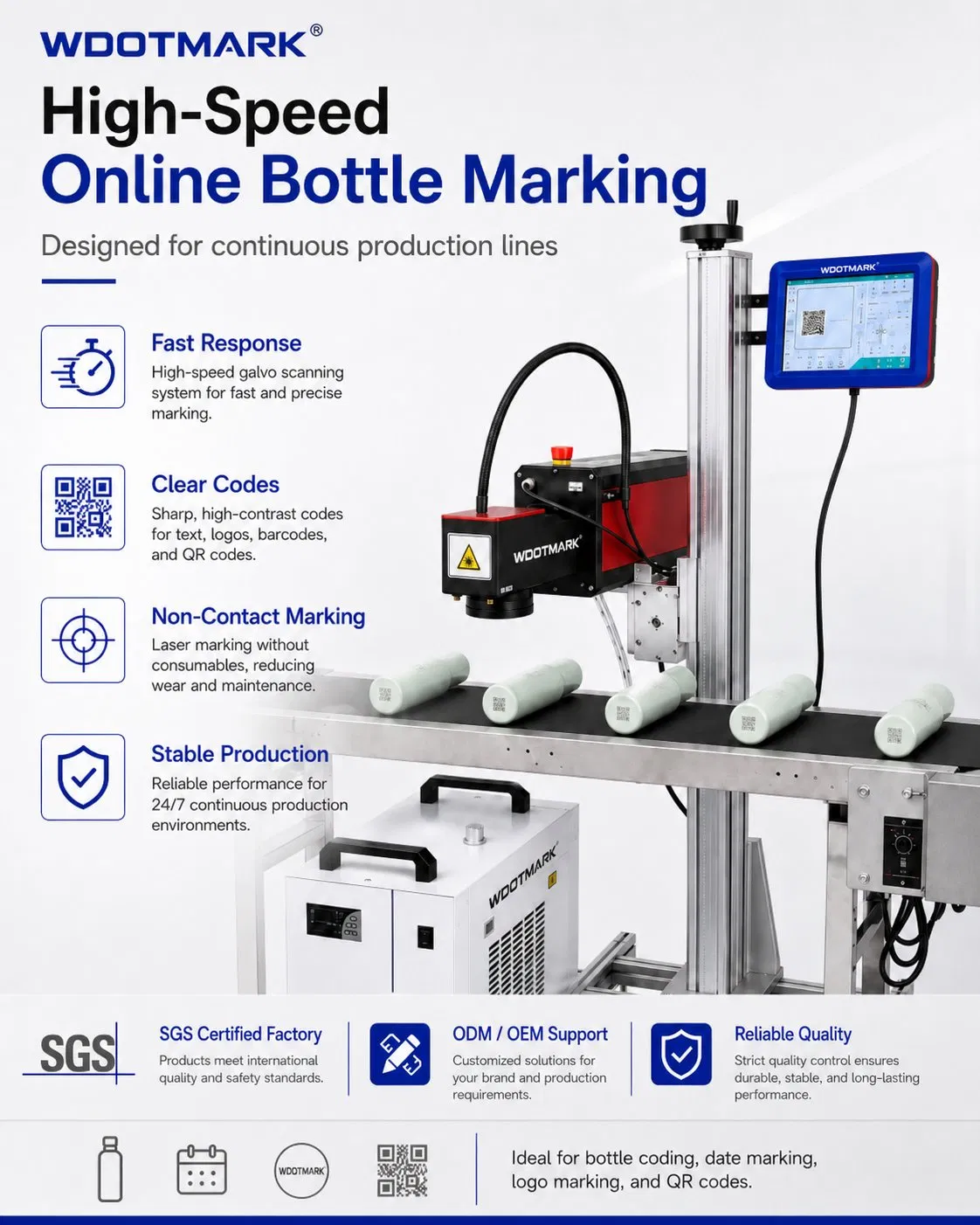 Wdotmark High-Precision UV Laser Marking Machine for Industrial Applications